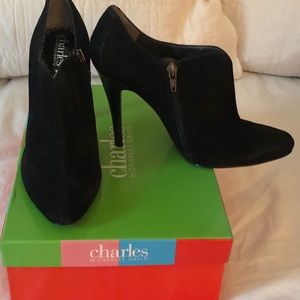 Charles David Suede Booties 7.5